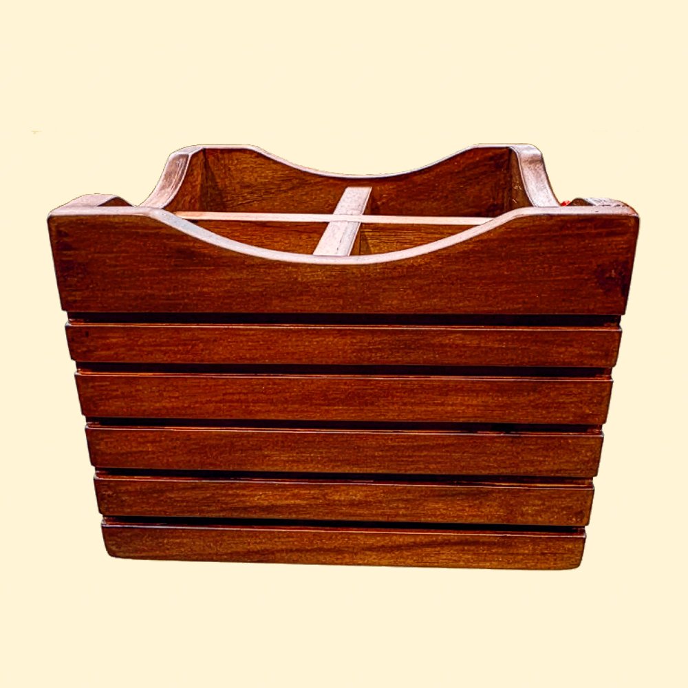 Teak Wood Cutlery Holder Four
