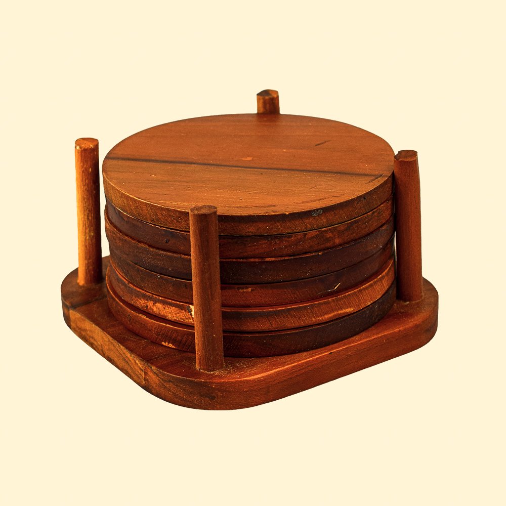 Teak Wooden Coaster - Round & Square (WC-04)
