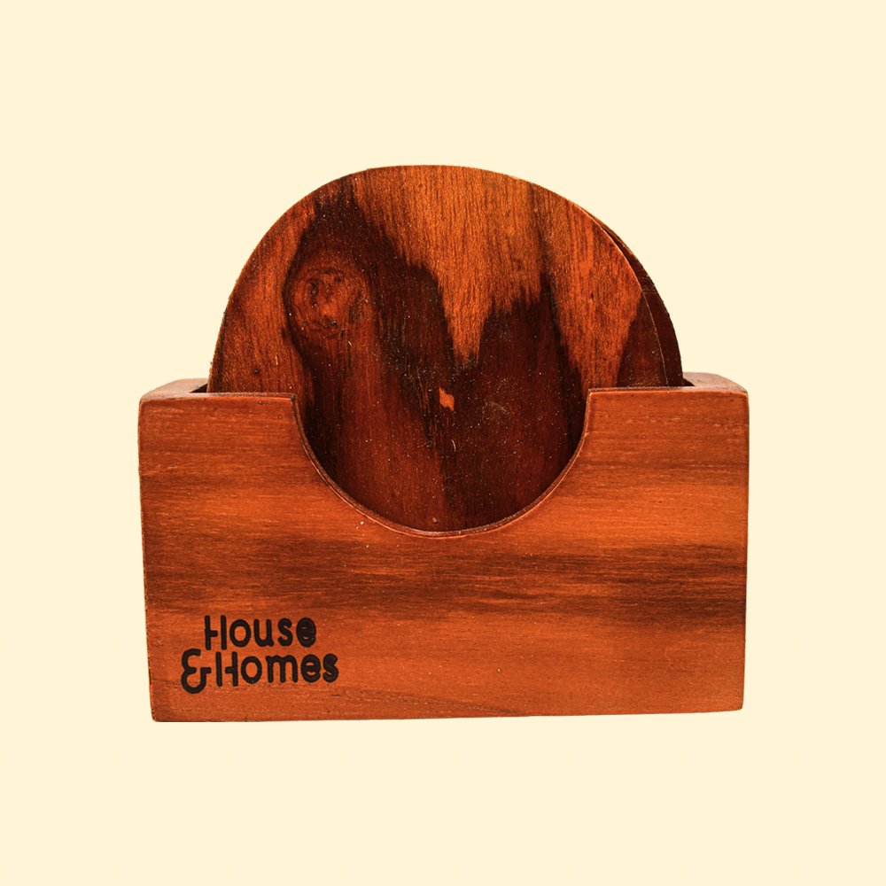 Teak Wooden Coasters - Round & Square (WC-02)